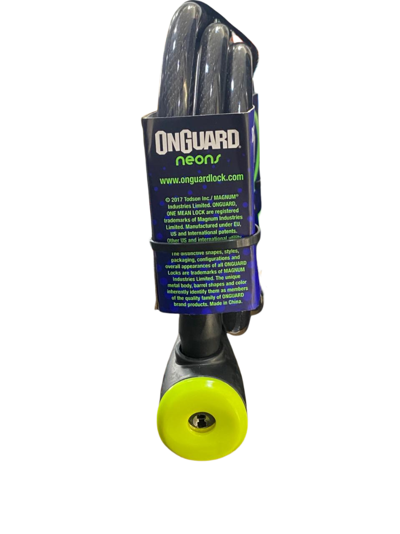 Candado con Llave Onguard Neon – Cable de Acero Recubierto 180 cm para Bicicleta