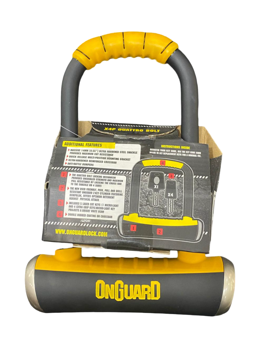 Candado U-Lock Onguard Pitbull – Alta Seguridad para Bicicleta (Nivel 80/100)