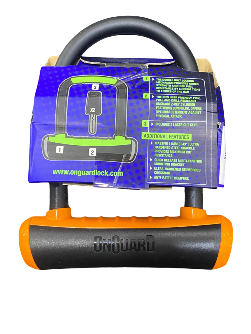 Candado U-Lock Onguard Neon 90 mm x 140 mm – Seguridad Compacta para Bicicletas