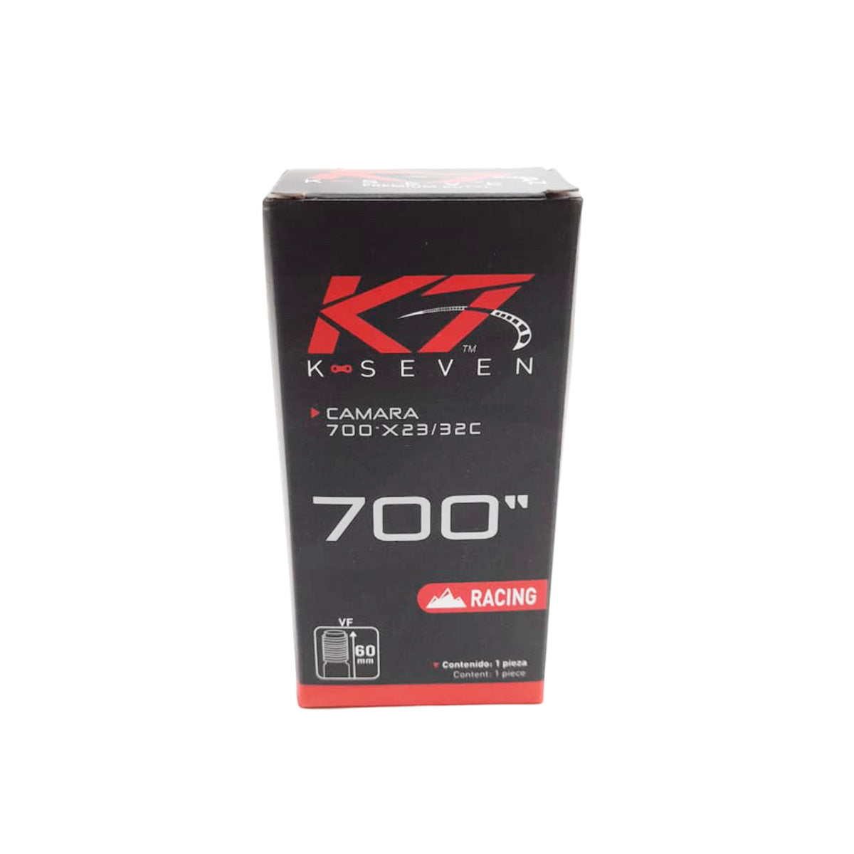 Cámara Aro 700×23/32 con Válvula Francesa 60mm – K SEVEN