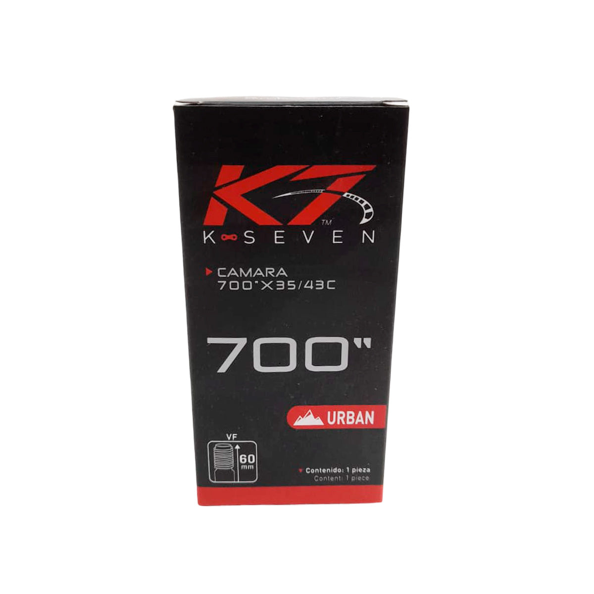 Cámara Aro 700×35/43 con Válvula Francesa 60mm – K SEVEN