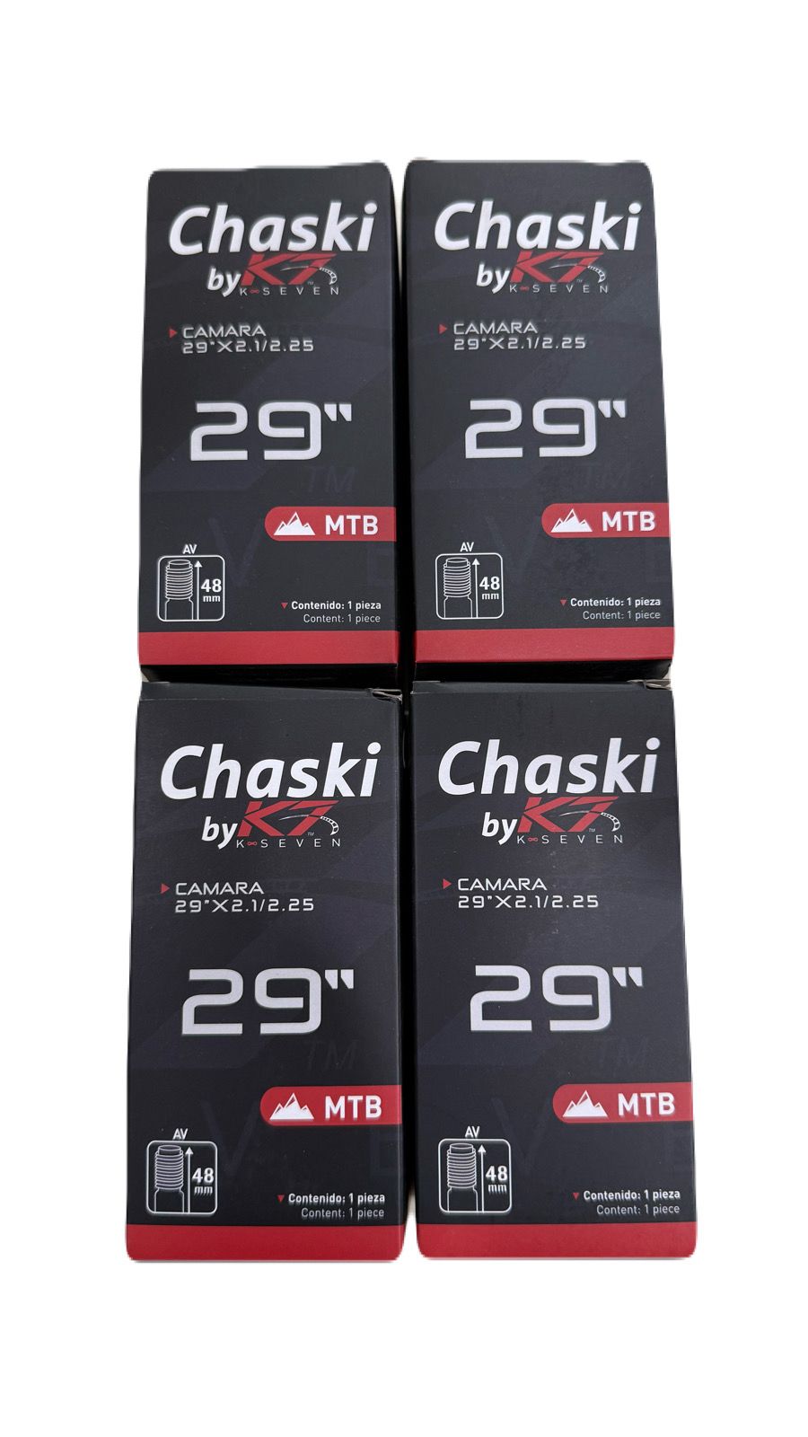 Pack x4 Cámaras Chaski Aro 29" x2.1/2.25 - K SEVEN - MTB