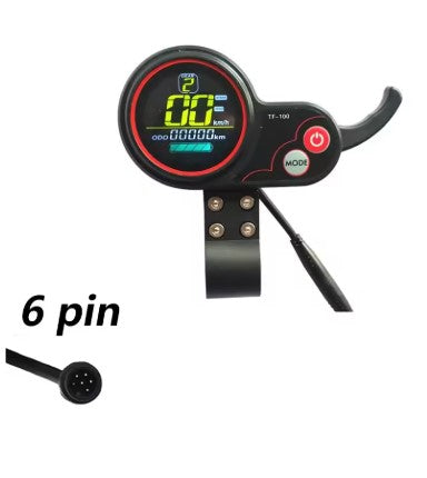 Display con Acelerador 6 Pines para Scooter Eléctrico | Control Preciso y Repuesto Universal