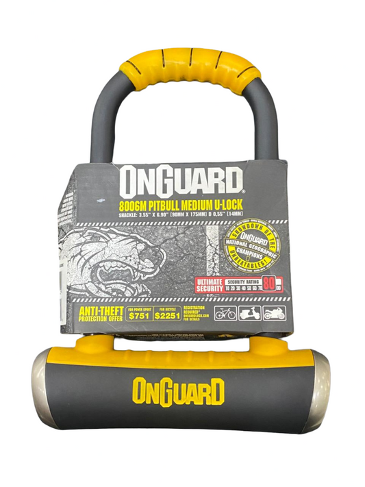Candado U-Lock Onguard Pitbull – Alta Seguridad para Bicicleta (Nivel 80/100)