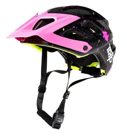 Casco Trip Enduro Negro/Rosa/Amarillo