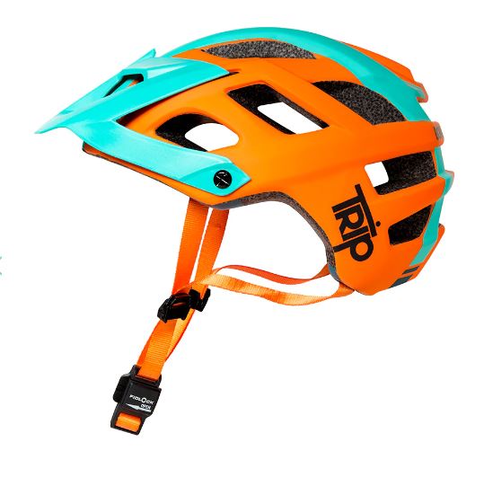 Casco Trip Enduro Naranjo/Celeste