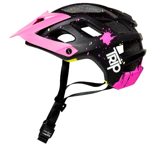 Casco Trip Enduro Negro/Rosa/Amarillo