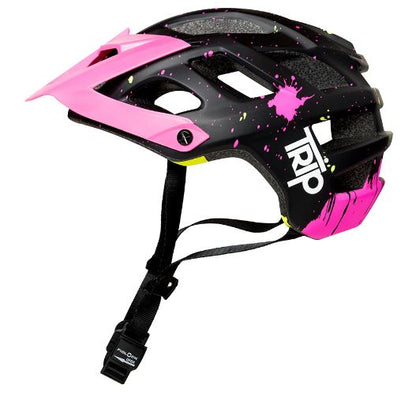 Casco Trip Enduro Negro/Rosa/Amarillo