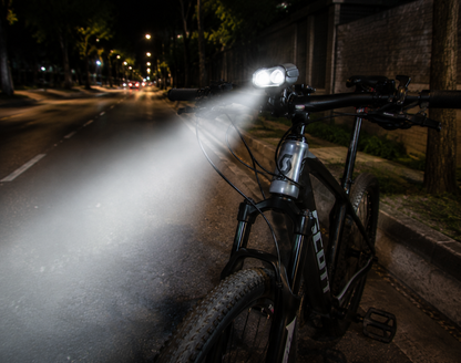 Foco Delantero Recargable para Bicicleta con Bocina | Luz LED 300 Lúmenes