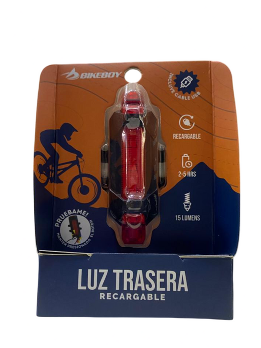 Luz trasera Recargable para Bicicleta | 5 Modos de Iluminación LED
