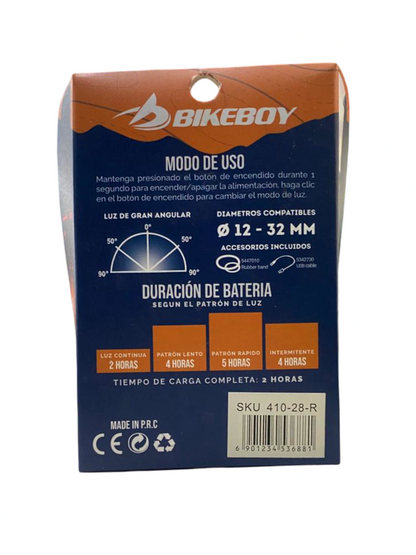 Luz trasera Recargable para Bicicleta | 5 Modos de Iluminación LED