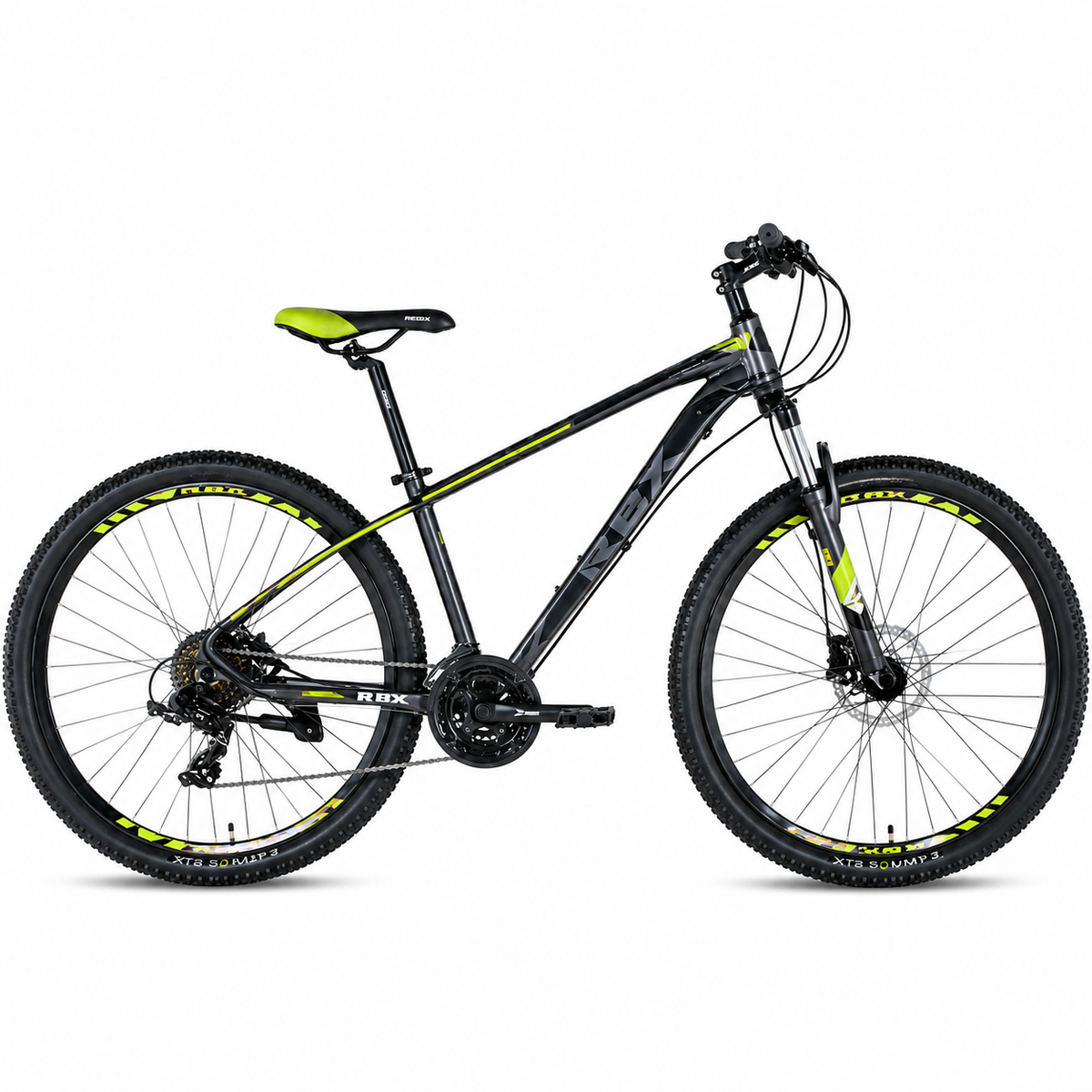 Bicicleta RBX Aro 29 Talla M 24V con Frenos Hidráulicos y detalles Verdes
