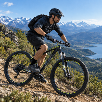 Bicicleta RBX Aro 29 Talla M 24V con Frenos Hidráulicos y detalles Verdes