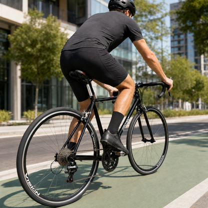 Bicicleta CKC Rutera 2x8 Negra | Bicicleta de Ruta Ligera y Rápida