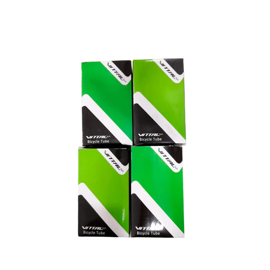 Pack x4 Cámaras Aro 27.5×2.1 con Válvula Francesa 60mm – Vittal