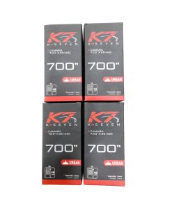 Pack x4 Cámaras Aro 700×35/43 con Válvula Francesa 60mm – K SEVEN