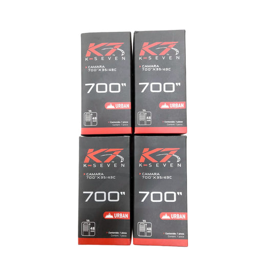 Pack x4 Cámaras Aro 700×35/43 con Válvula Auto 48mm – K SEVEN