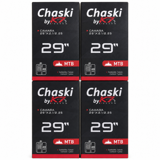 Cámara de Aire Chaski 29 x 2.1/2.25 | Pack 4 Unidades MTB