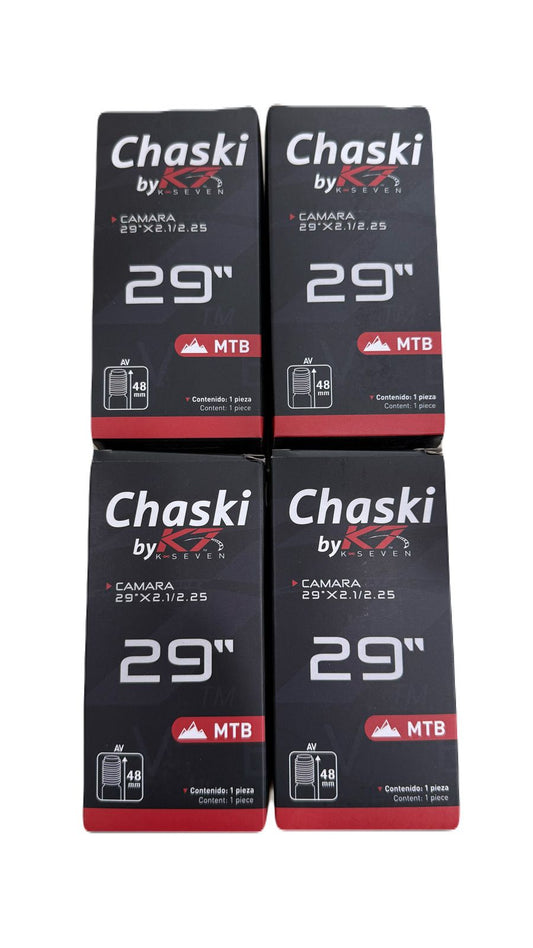 Cámara de Aire Chaski 29 x 2.1 al 2.25 Pack Oferta 4 Unidades