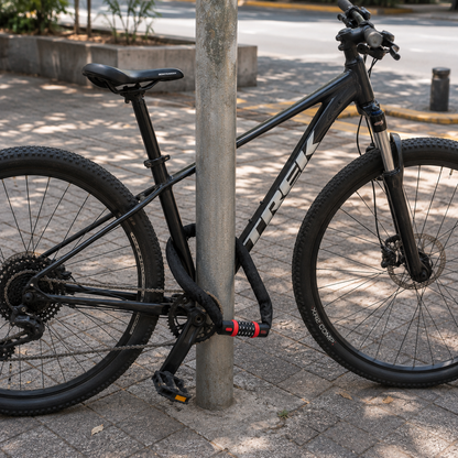 Candado con Clave de Cadena Recubierta Bikeboy para Bicicleta