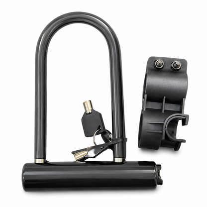 Candado U-Lock Negro con Llaves de Seguridad para Bicicleta