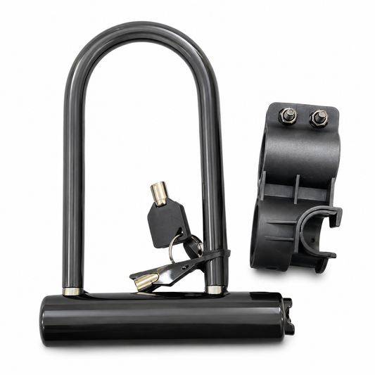 Candado U-Lock Negro con Llaves de Seguridad para Bicicleta