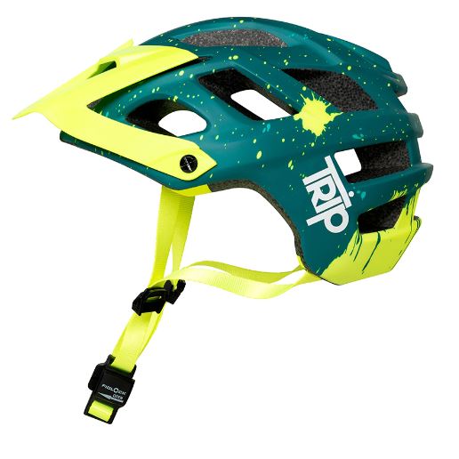 Casco Trip Enduro Azul Petroleo/Amarillo