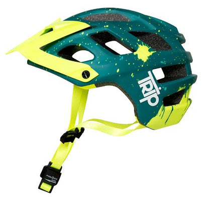 Casco Trip Enduro Azul Petroleo/Amarillo