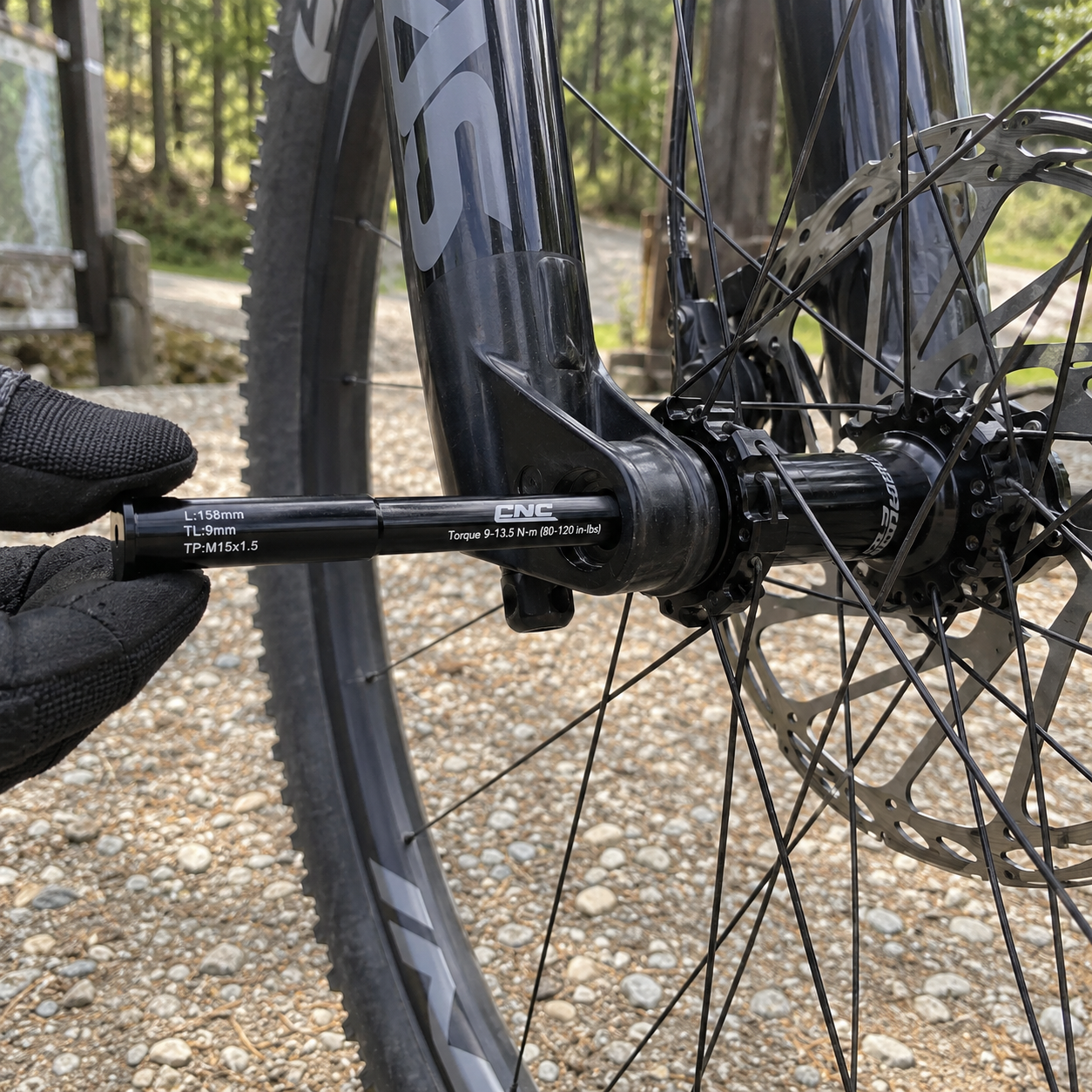 Eje Pasante 15x110 Boost con Llave Allen | Rueda Delantera MTB
