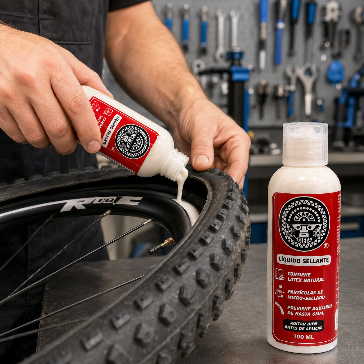 Kit Líquido Sellante Antipinchazo Chaski 100 ml Pack Oferta x2 | Sellante para Bicicleta Tubeless