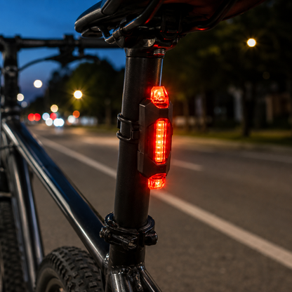 Luz trasera Recargable para Bicicleta | 5 Modos de Iluminación LED