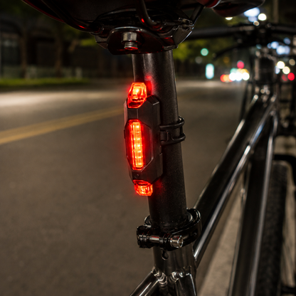 Luz trasera Recargable para Bicicleta | 5 Modos de Iluminación LED