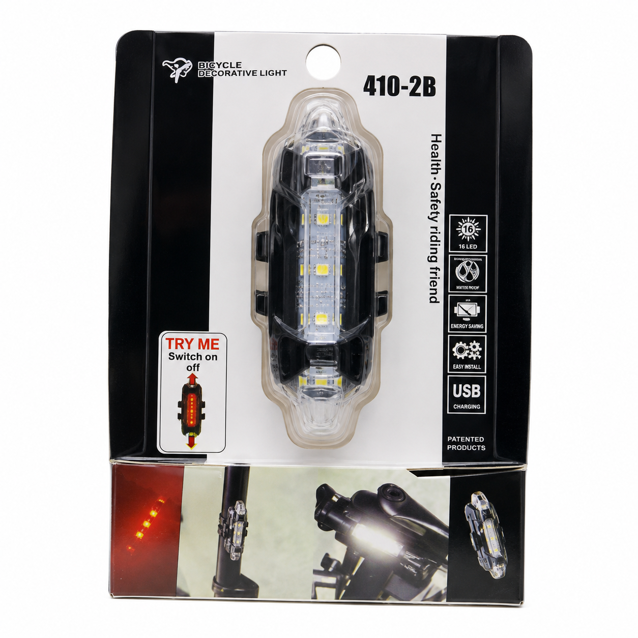 Luz Delantera Recargable para Bicicleta | 5 Modos de Iluminación LED
