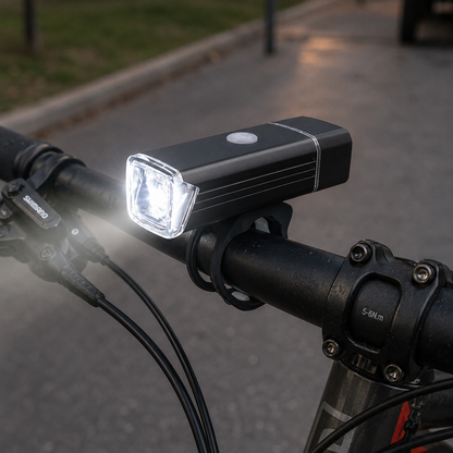 Luz Foco Delantero Recargable para Bicicleta de Aluminio