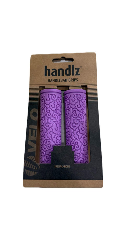 Puños Velo Morados Goma