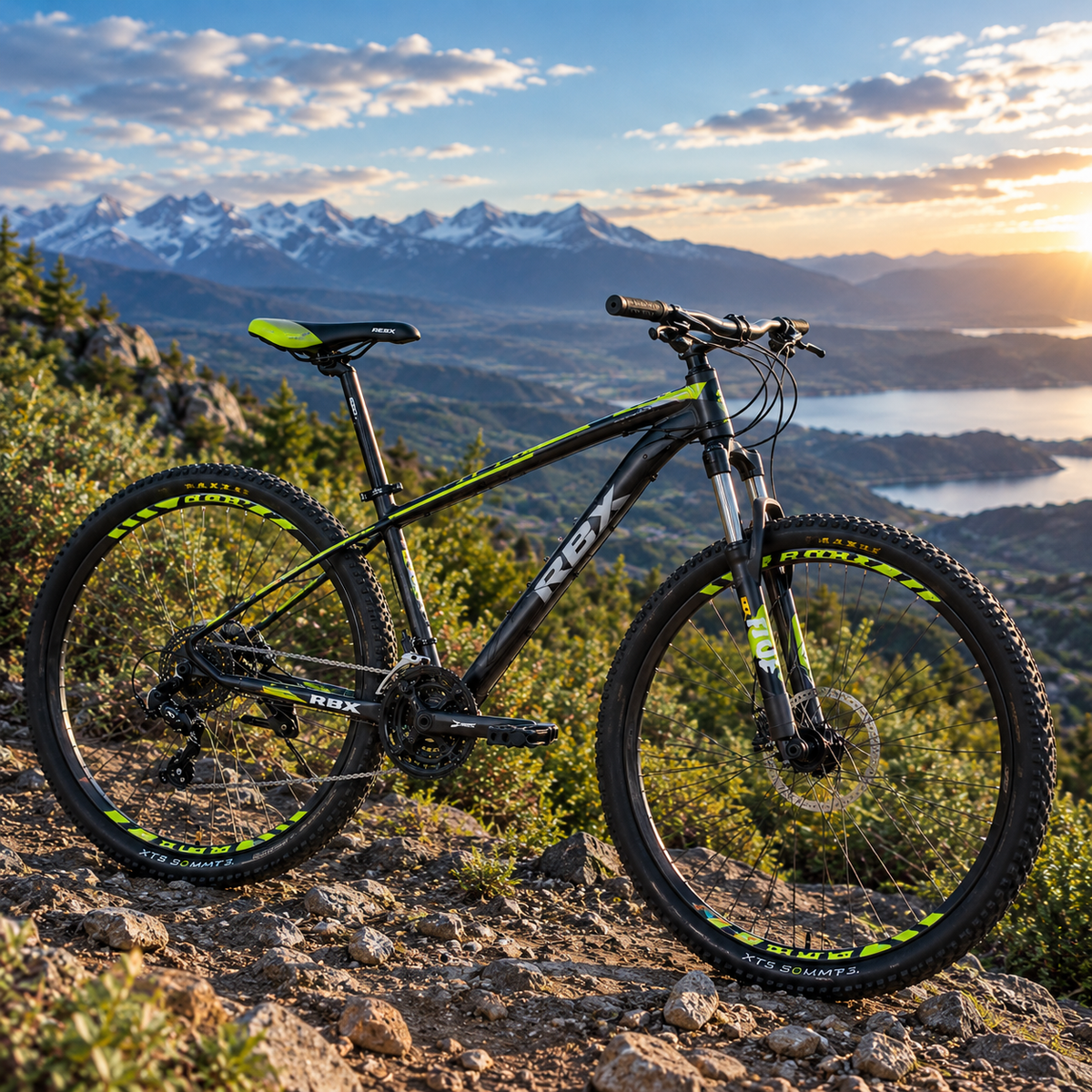 Bicicleta RBX Aro 29 Talla M 24V con Frenos Hidráulicos y detalles Verdes