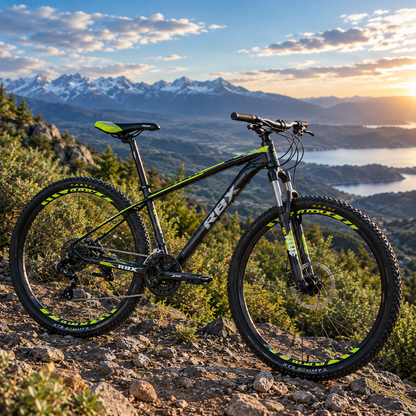 Bicicleta RBX Aro 29 Talla M 24V con Frenos Hidráulicos y detalles Verdes