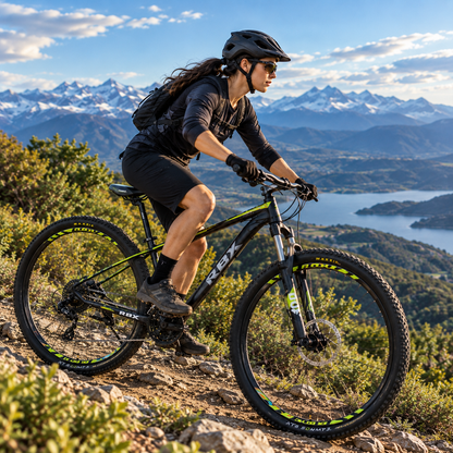 Bicicleta RBX Aro 29 Talla M 24V con Frenos Hidráulicos y detalles Verdes